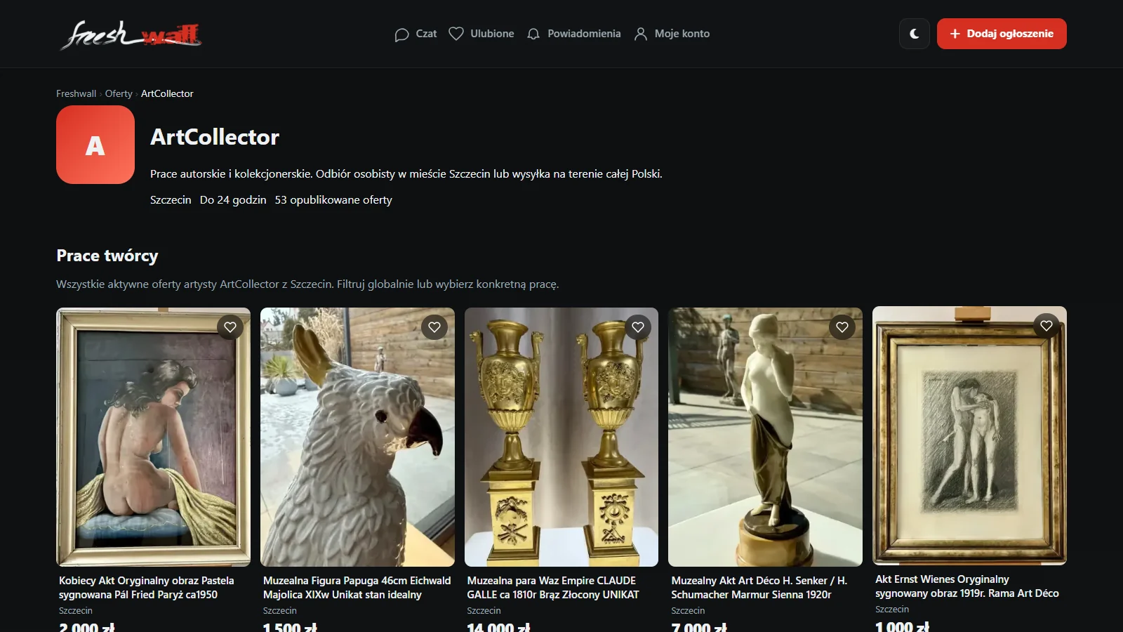 FreshWall Art marketplace