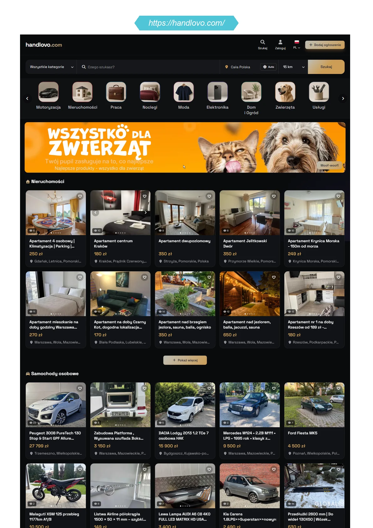 handlovo.com — marketplace ogłoszeń