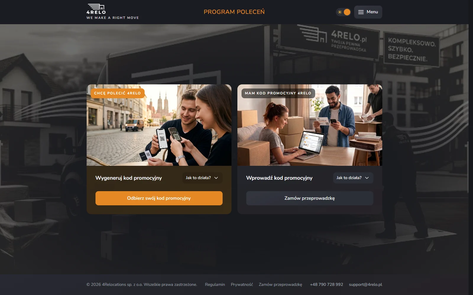 Referral programme — partner links, QR codes and a register of commissions